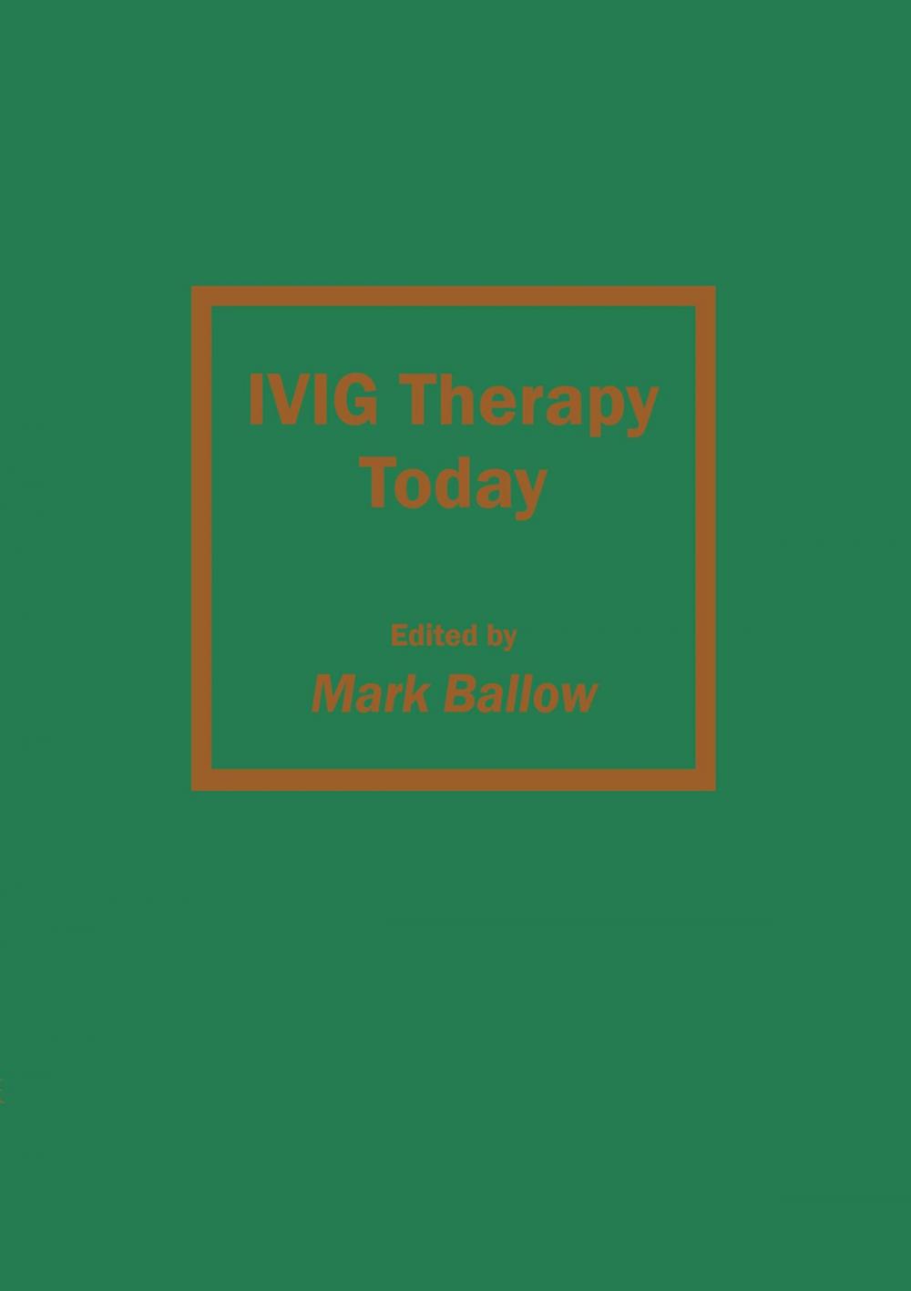 Big bigCover of IVIG Therapy Today