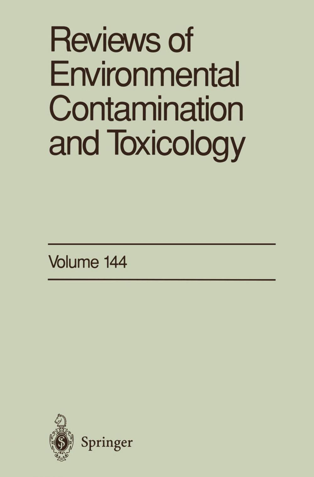 Big bigCover of Reviews of Environmental Contamination and Toxicology