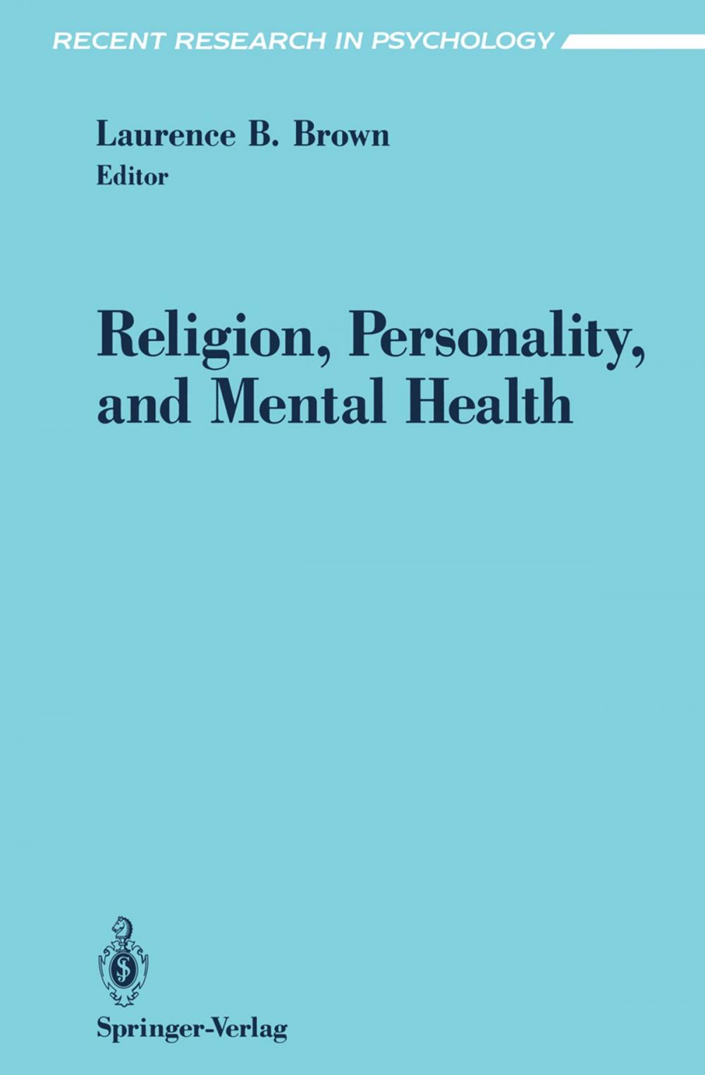 Big bigCover of Religion, Personality, and Mental Health