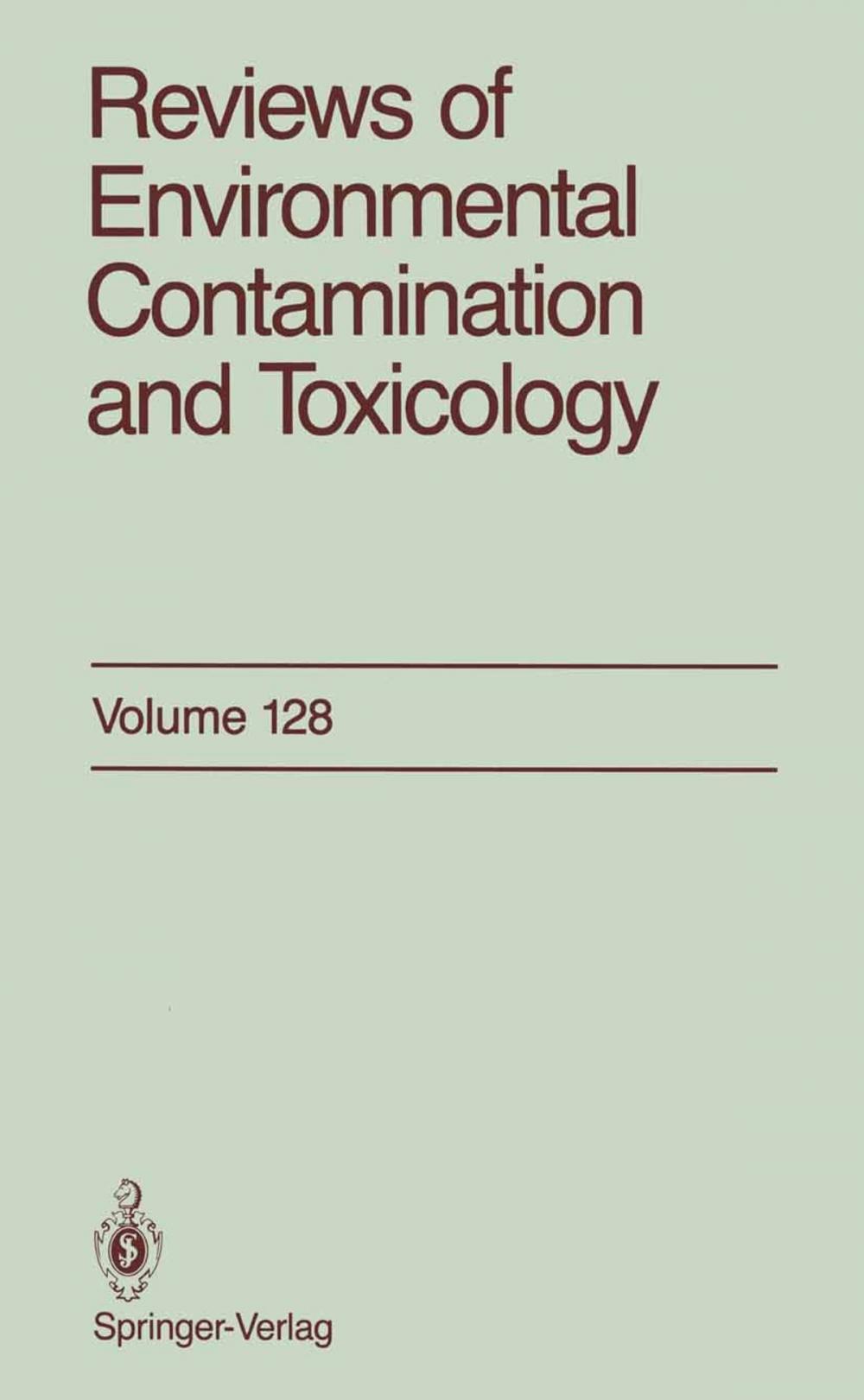 Big bigCover of Reviews of Environmental Contamination and Toxicology