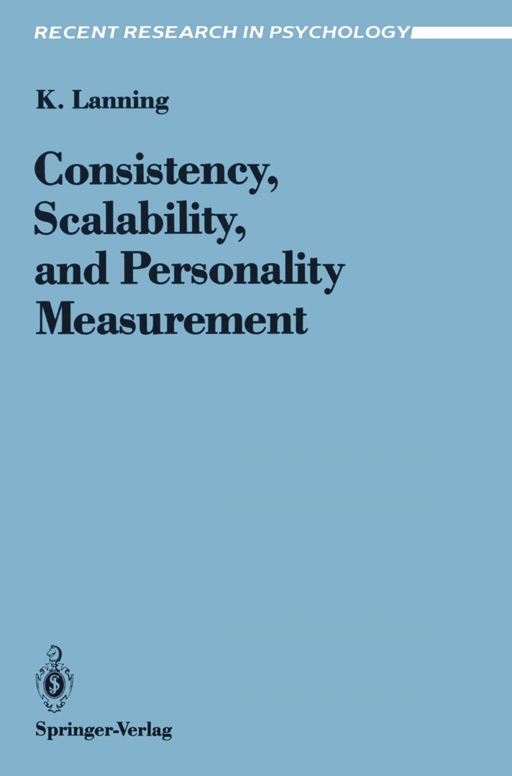 Big bigCover of Consistency, Scalability, and Personality Measurement