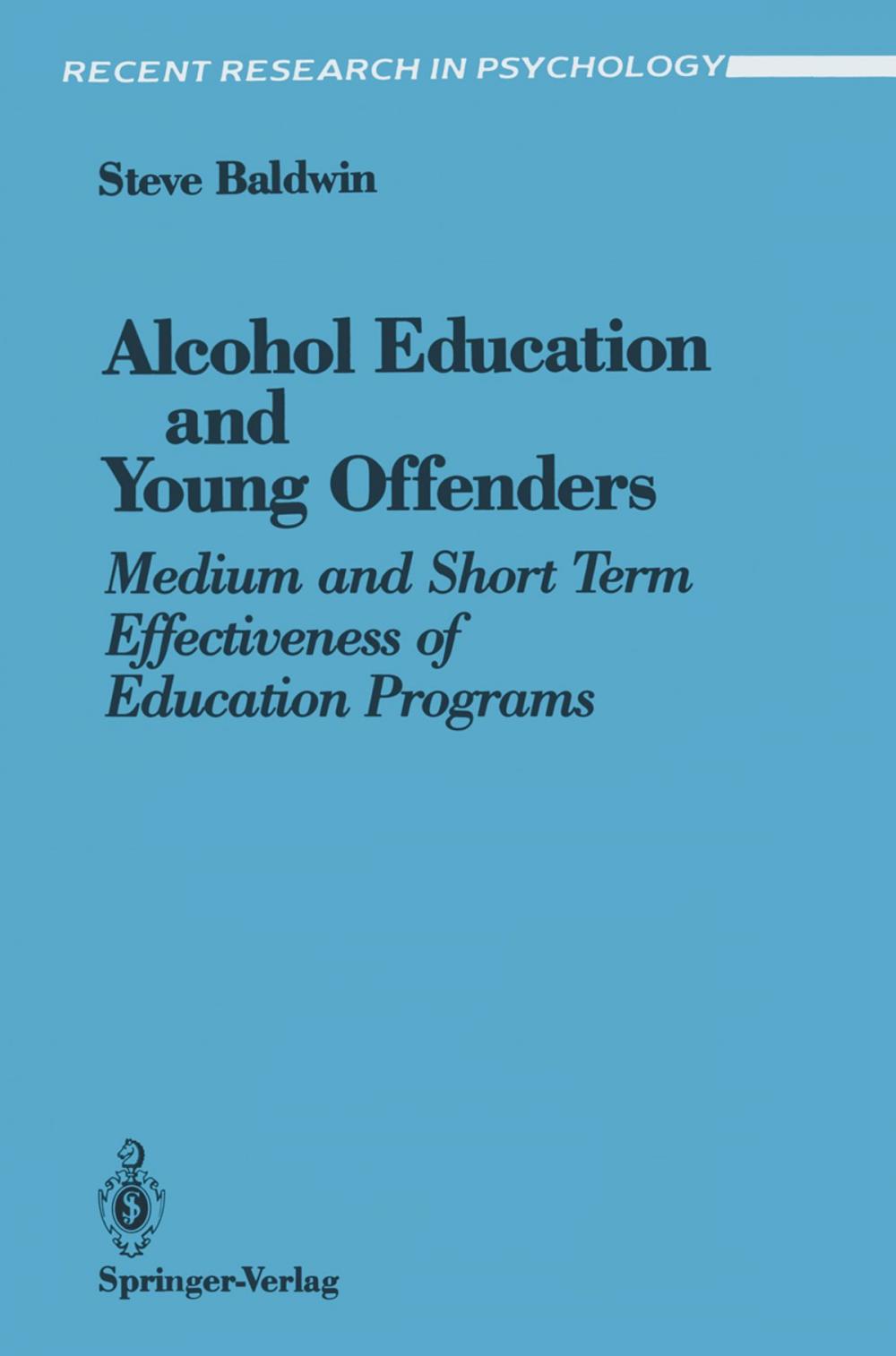 Big bigCover of Alcohol Education and Young Offenders