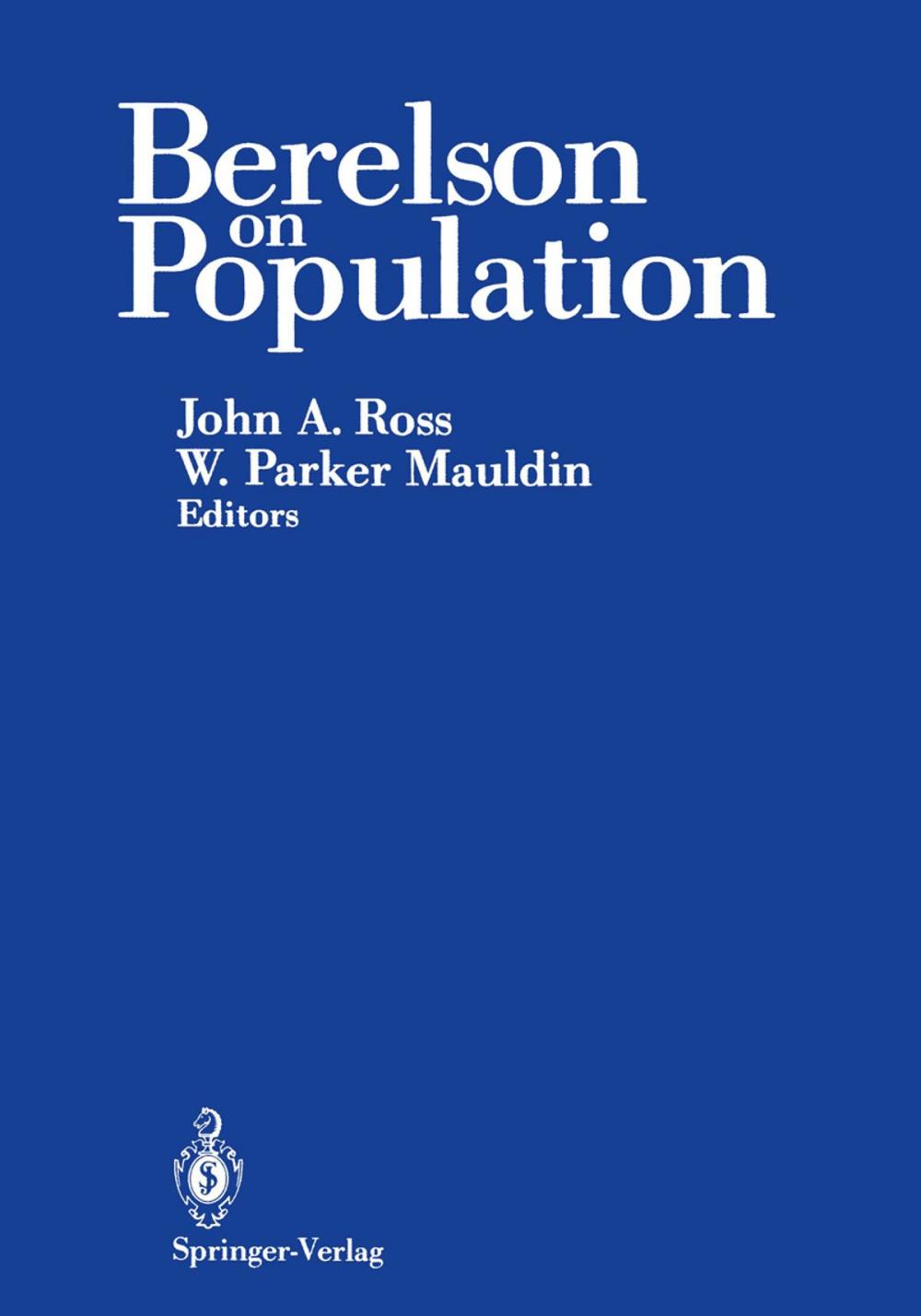 Big bigCover of Berelson on Population