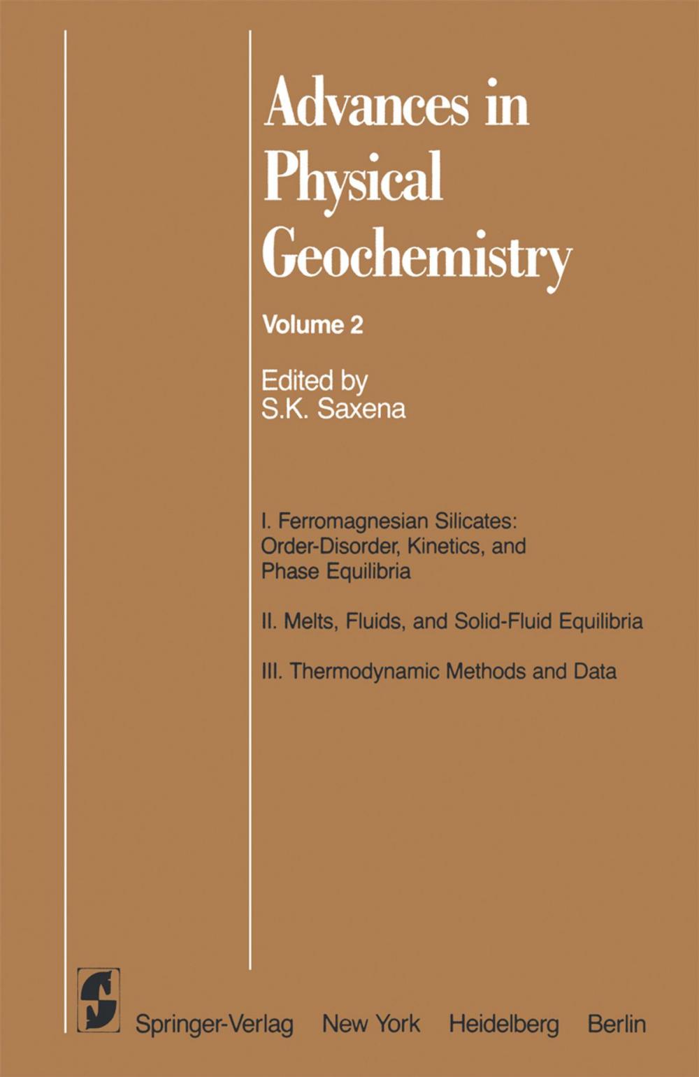 Big bigCover of Advances in Physical Geochemistry