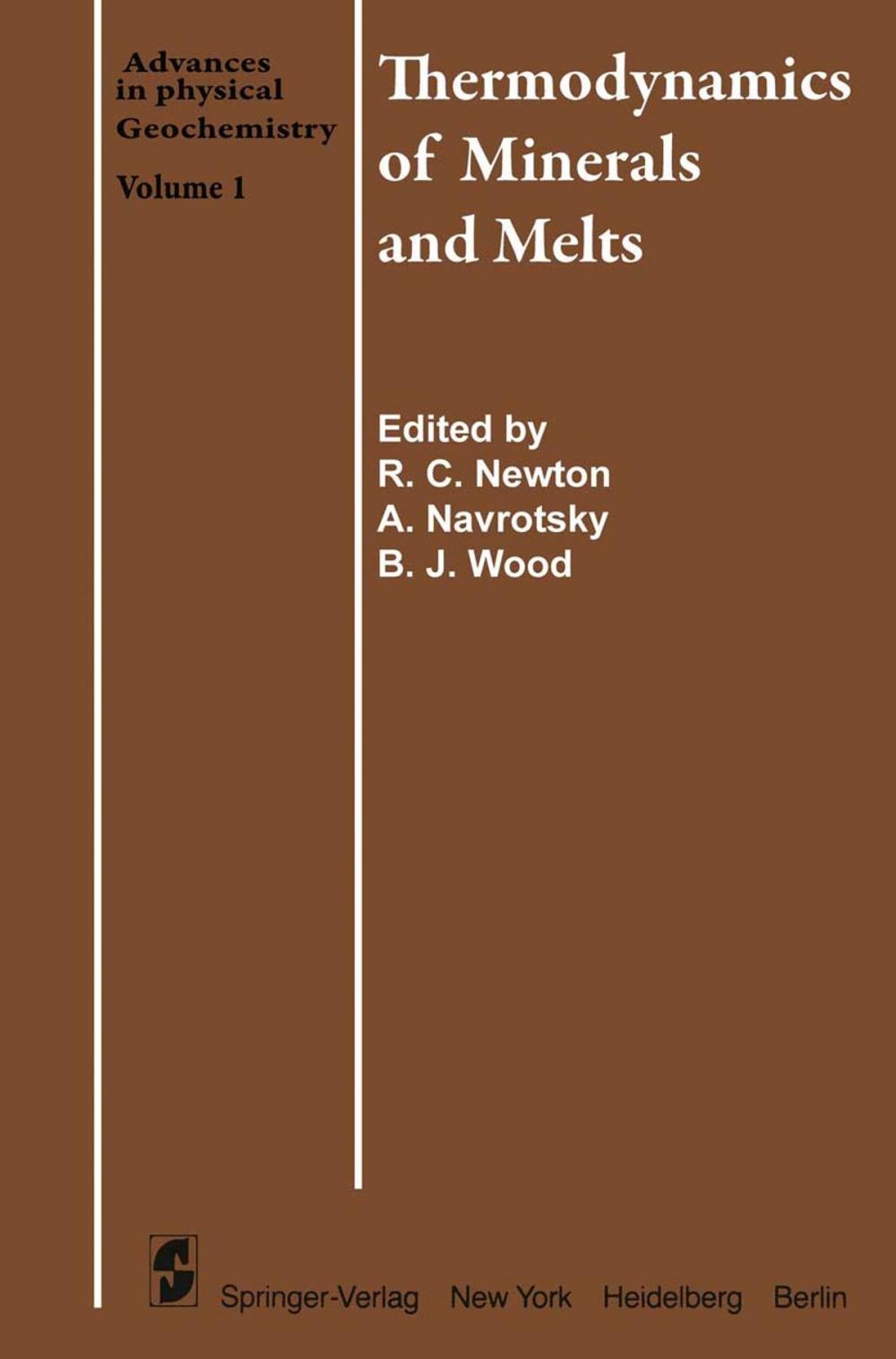 Big bigCover of Thermodynamics of Minerals and Melts