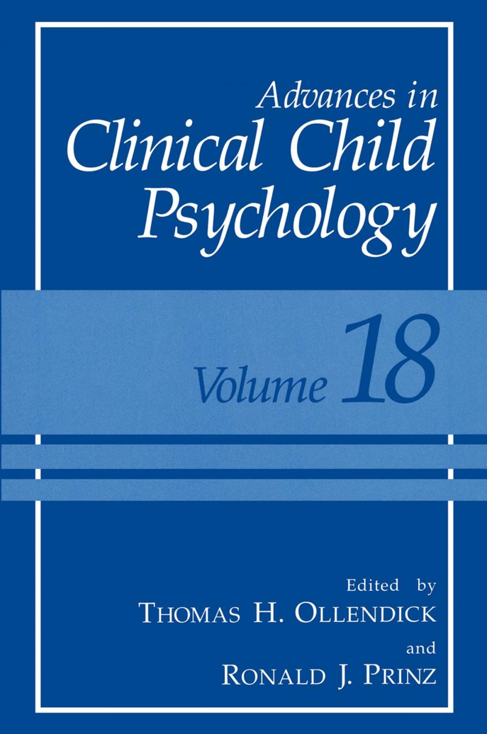 Big bigCover of Advances in Clinical Child Psychology