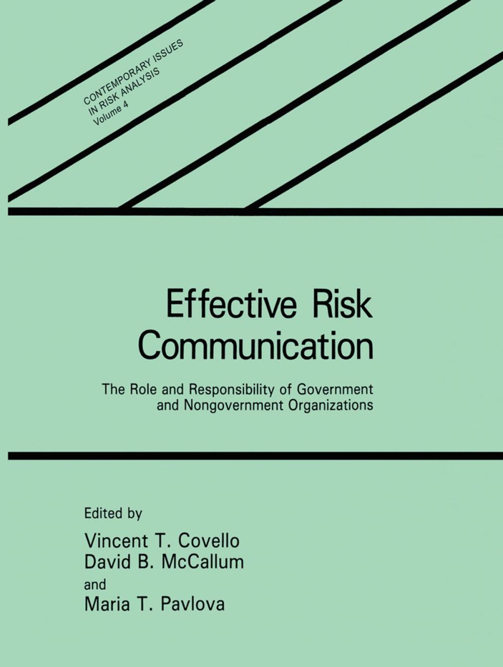 Big bigCover of Effective Risk Communication