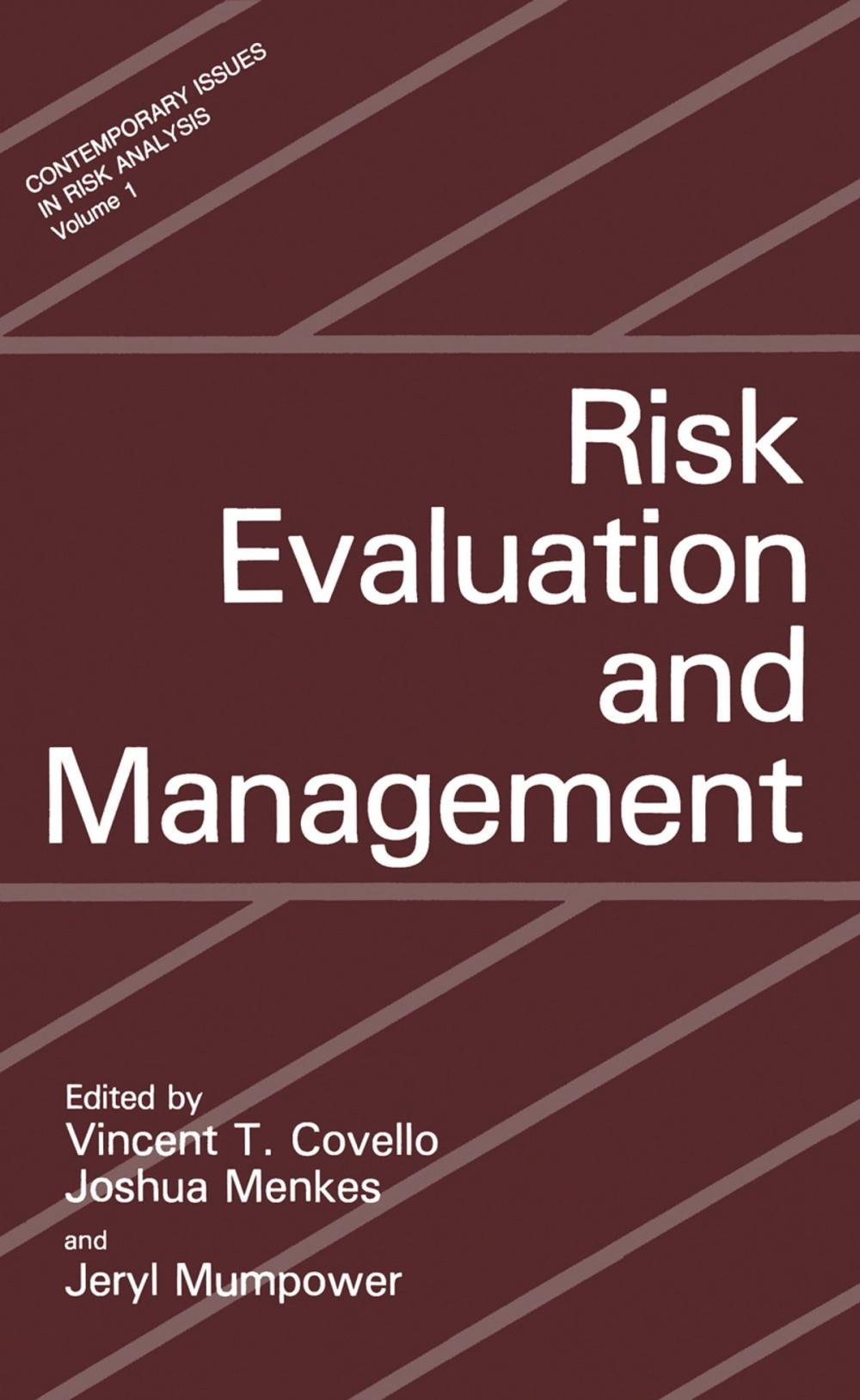 Big bigCover of Risk Evaluation and Management