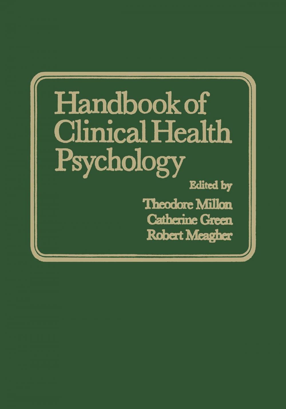 Big bigCover of Handbook of Clinical Health Psychology