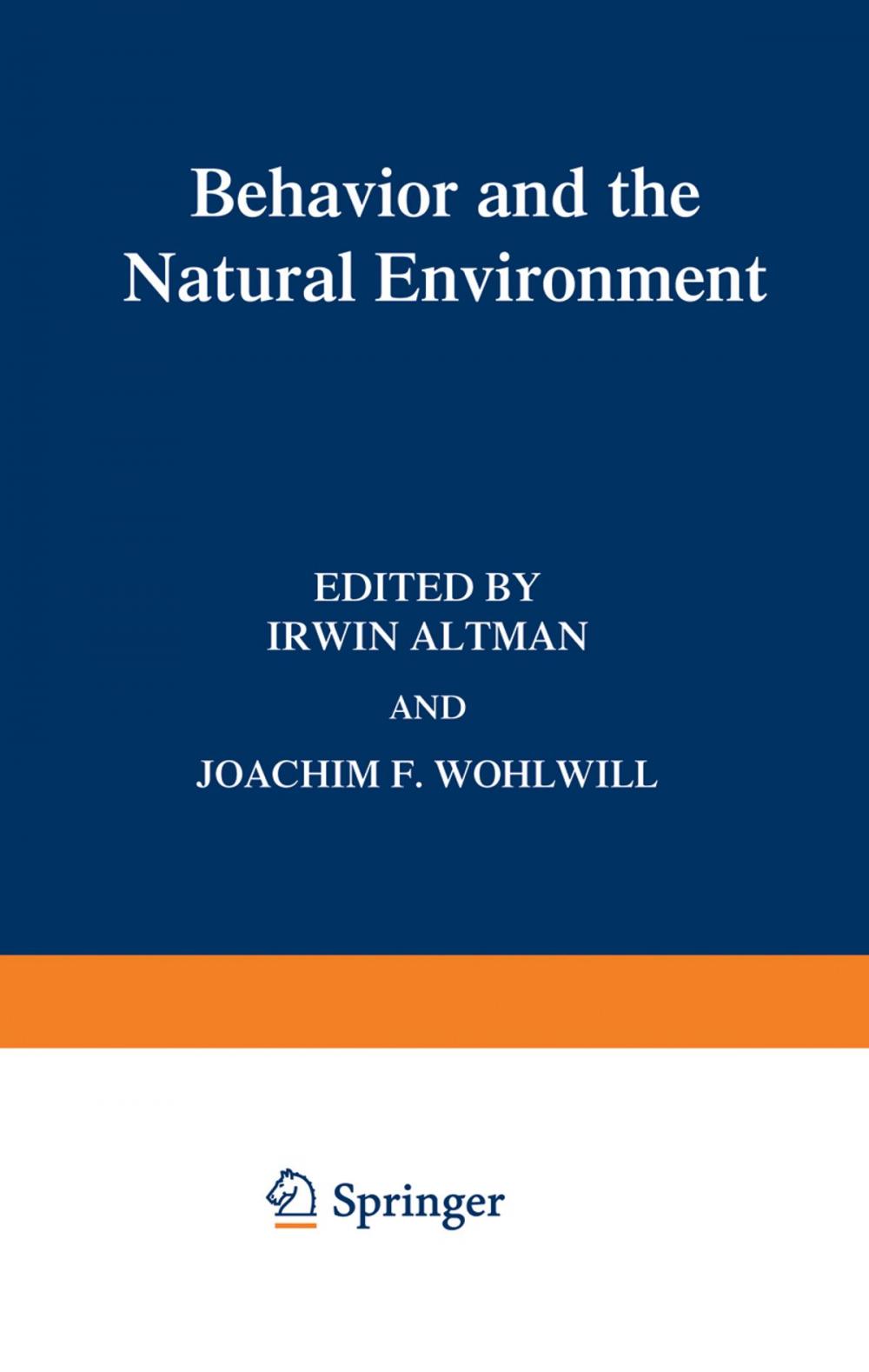 Big bigCover of Behavior and the Natural Environment