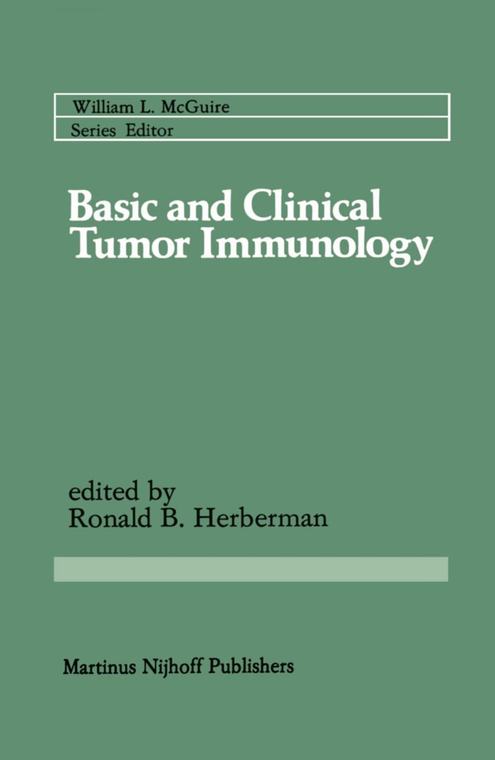 Big bigCover of Basic and Clinical Tumor Immunology