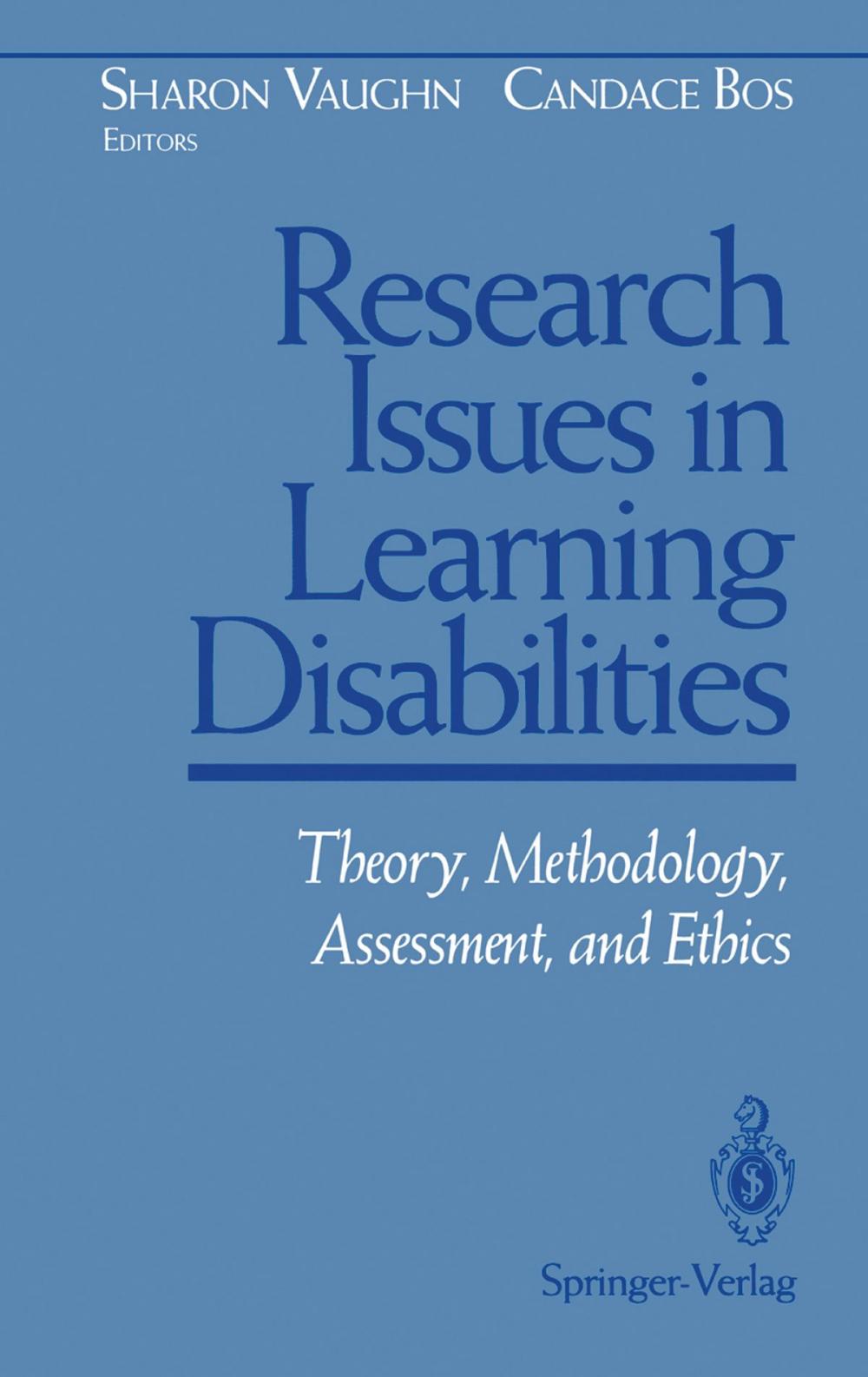 Big bigCover of Research Issues in Learning Disabilities