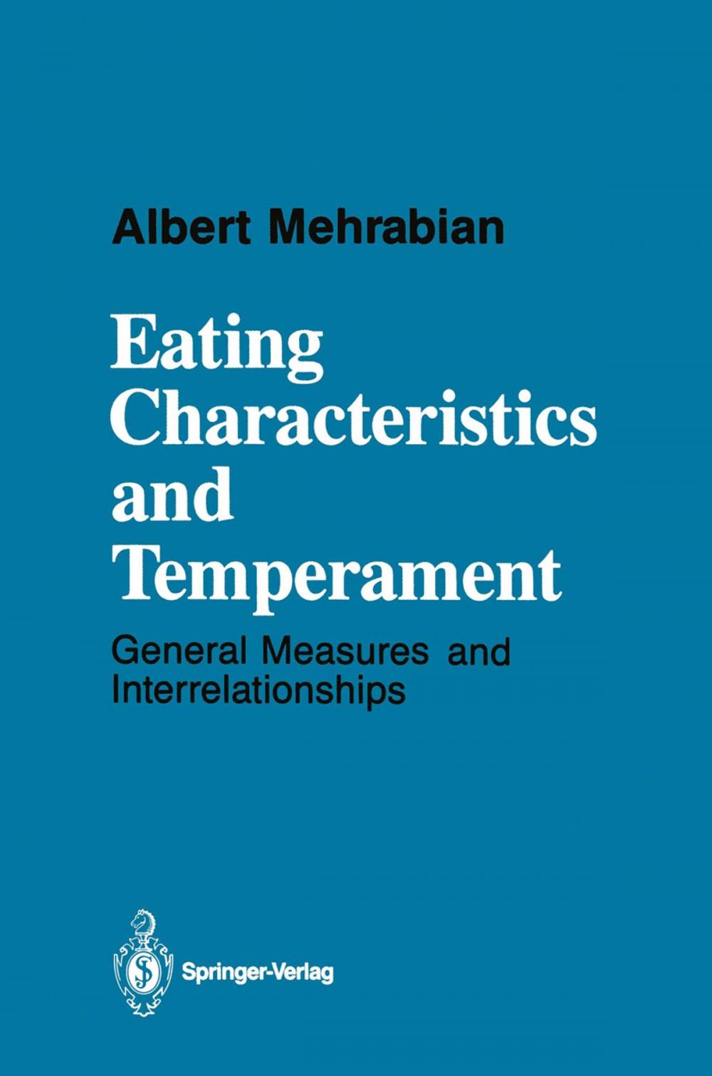 Big bigCover of Eating Characteristics and Temperament