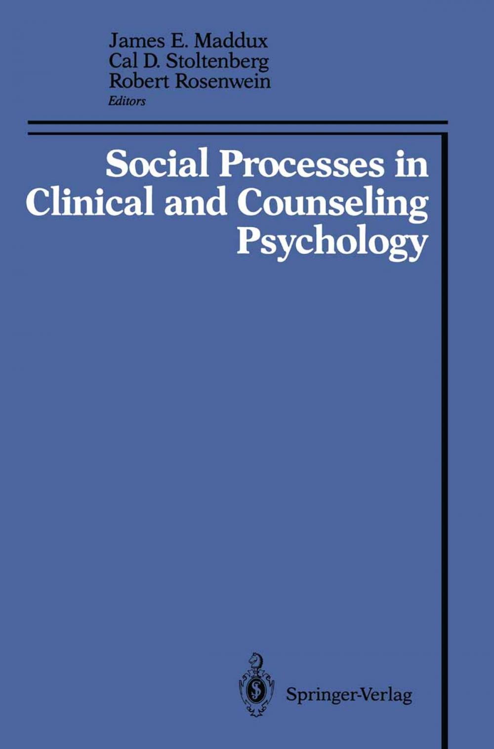 Big bigCover of Social Processes in Clinical and Counseling Psychology