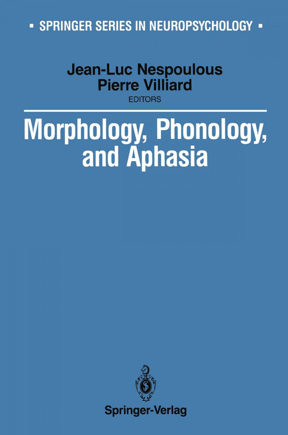 Big bigCover of Morphology, Phonology, and Aphasia