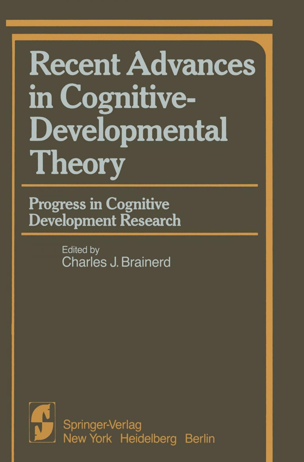 Big bigCover of Recent Advances in Cognitive-Developmental Theory