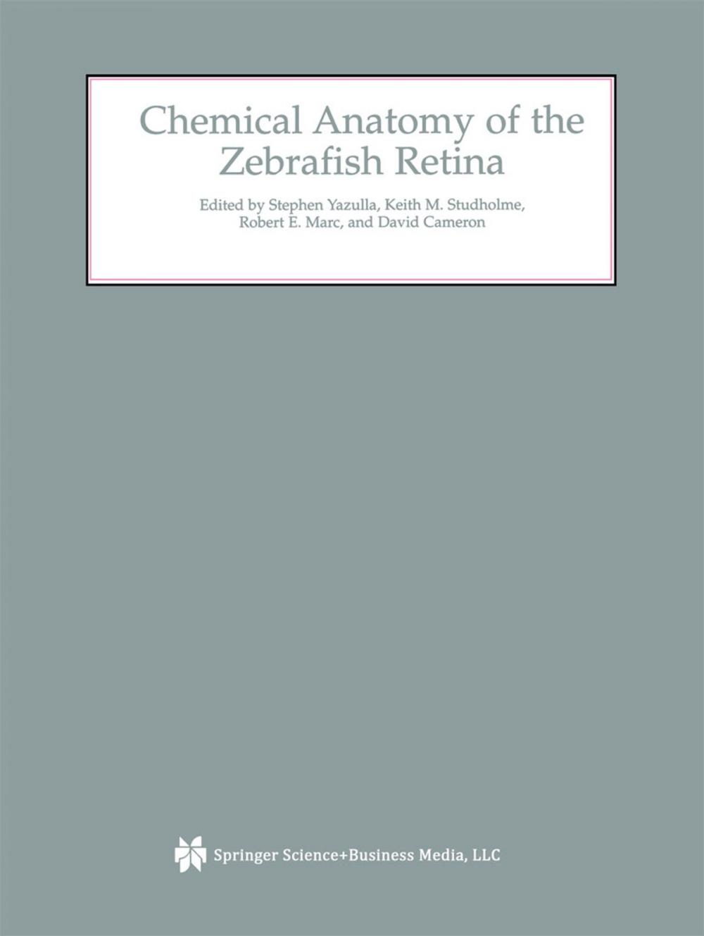 Big bigCover of Chemical Anatomy of the Zebrafish Retina