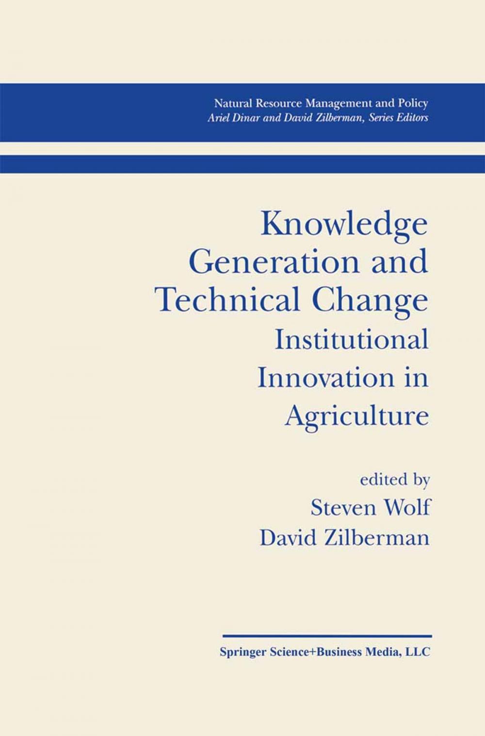 Big bigCover of Knowledge Generation and Technical Change