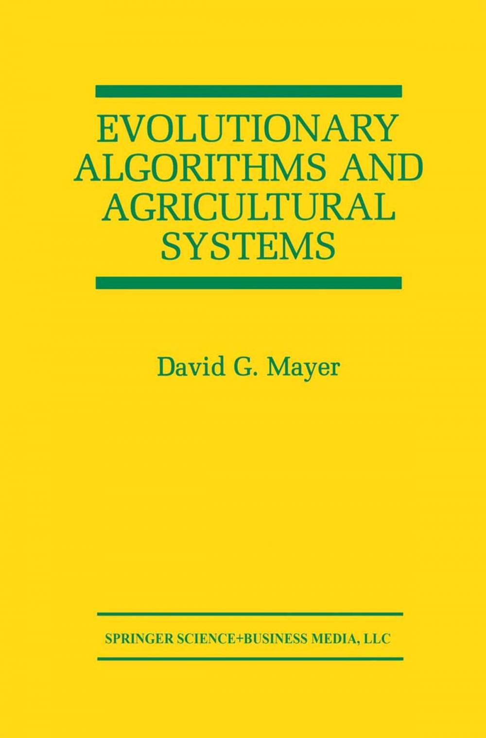 Big bigCover of Evolutionary Algorithms and Agricultural Systems