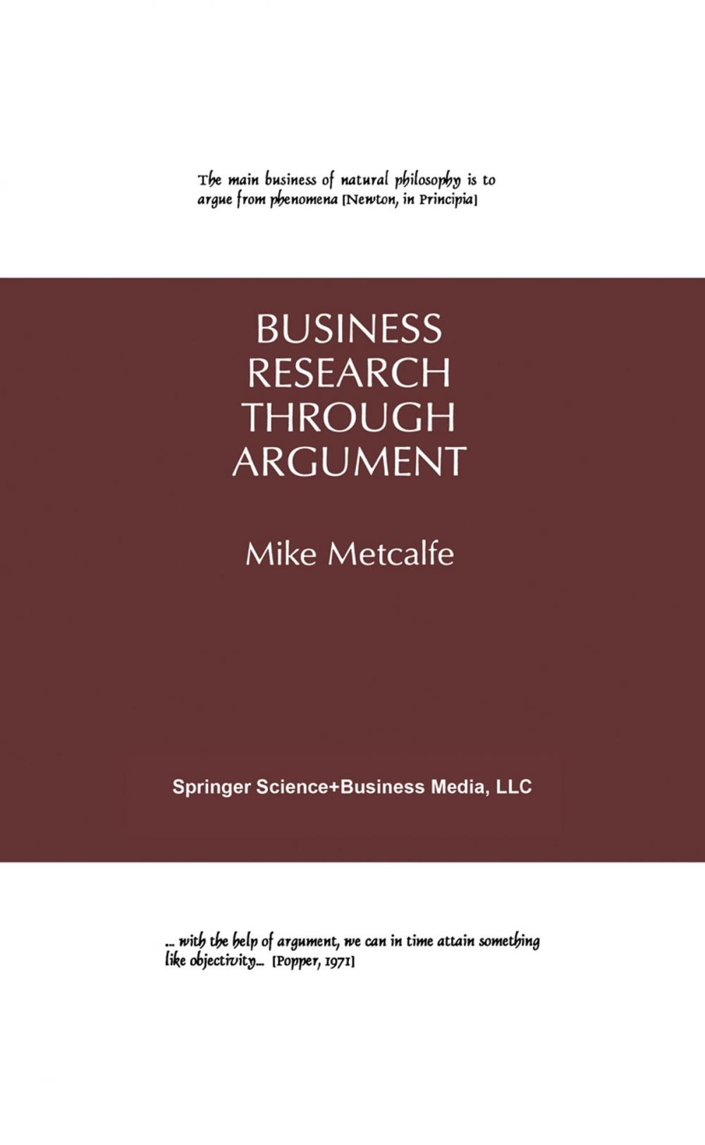 Big bigCover of Business Research Through Argument