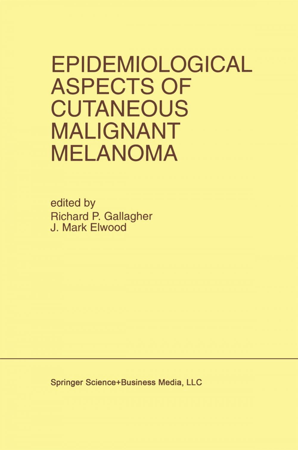 Big bigCover of Epidemiological Aspects of Cutaneous Malignant Melanoma