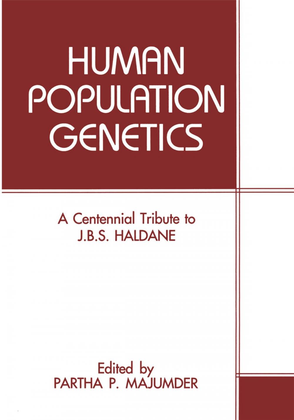 Big bigCover of Human Population Genetics