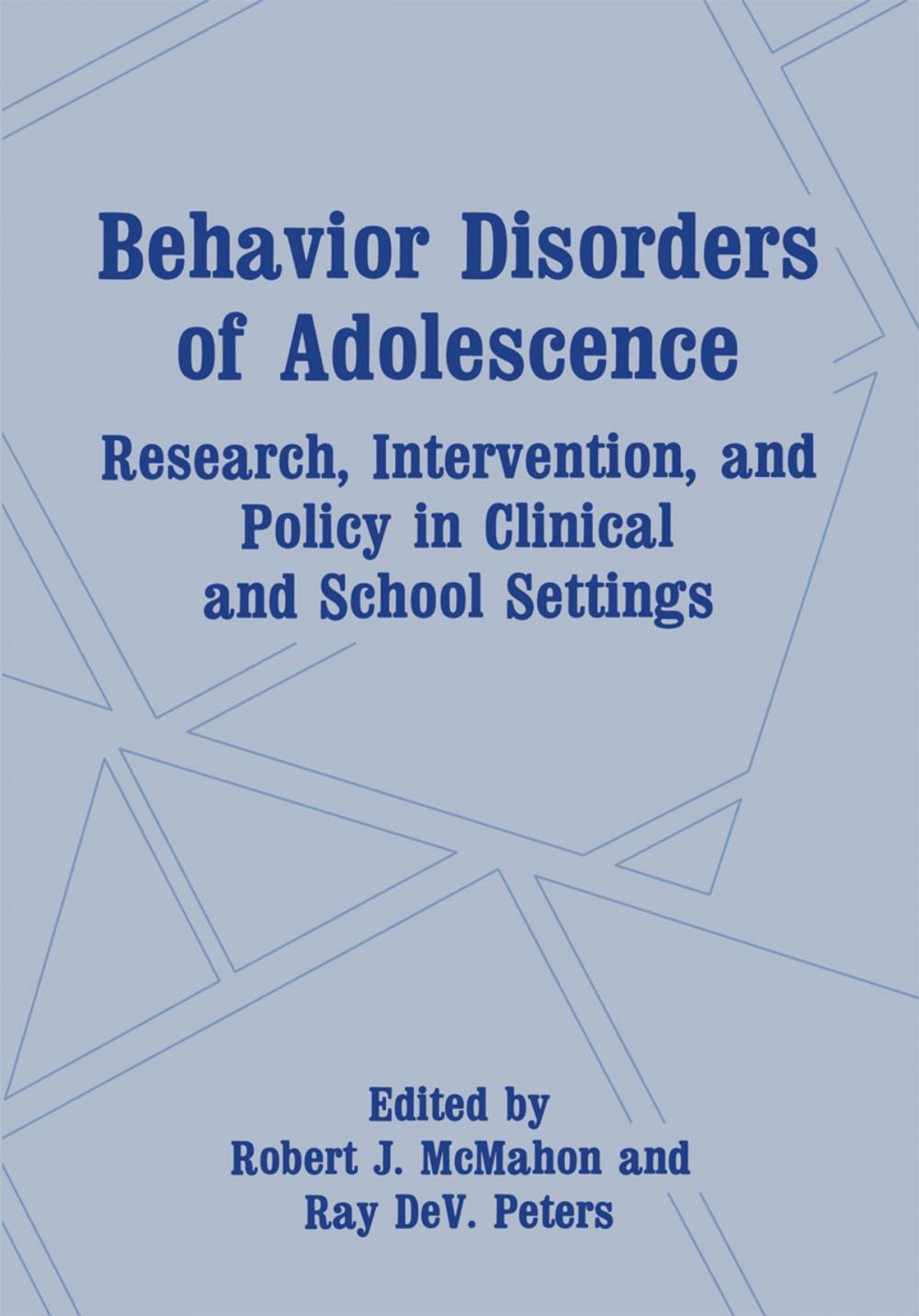 Big bigCover of Behavior Disorders of Adolescence