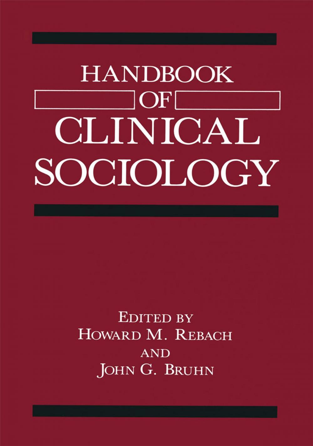 Big bigCover of Handbook of Clinical Sociology