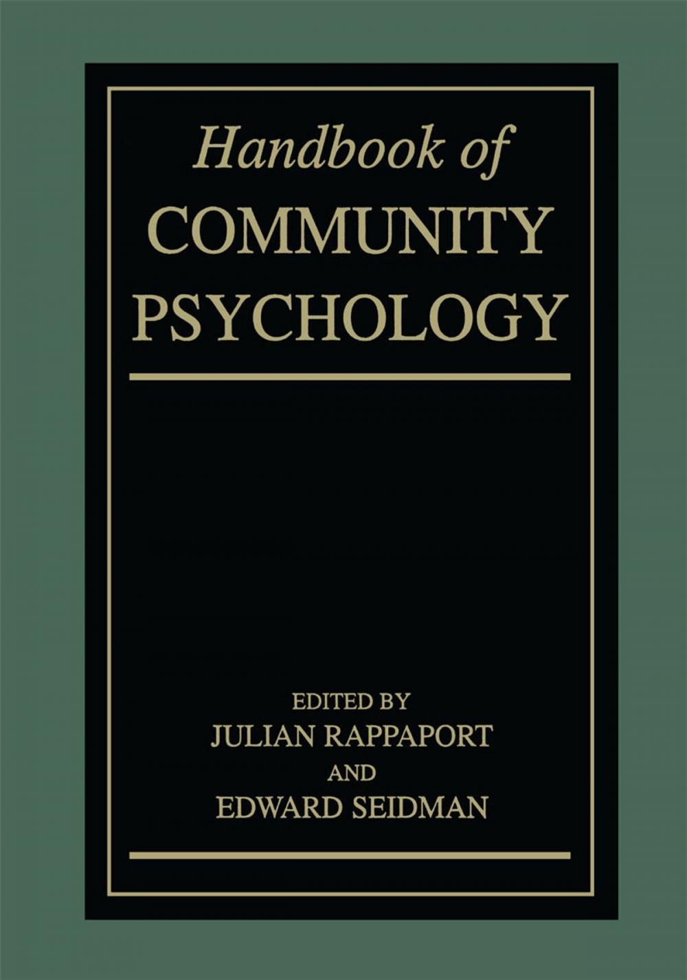 Big bigCover of Handbook of Community Psychology