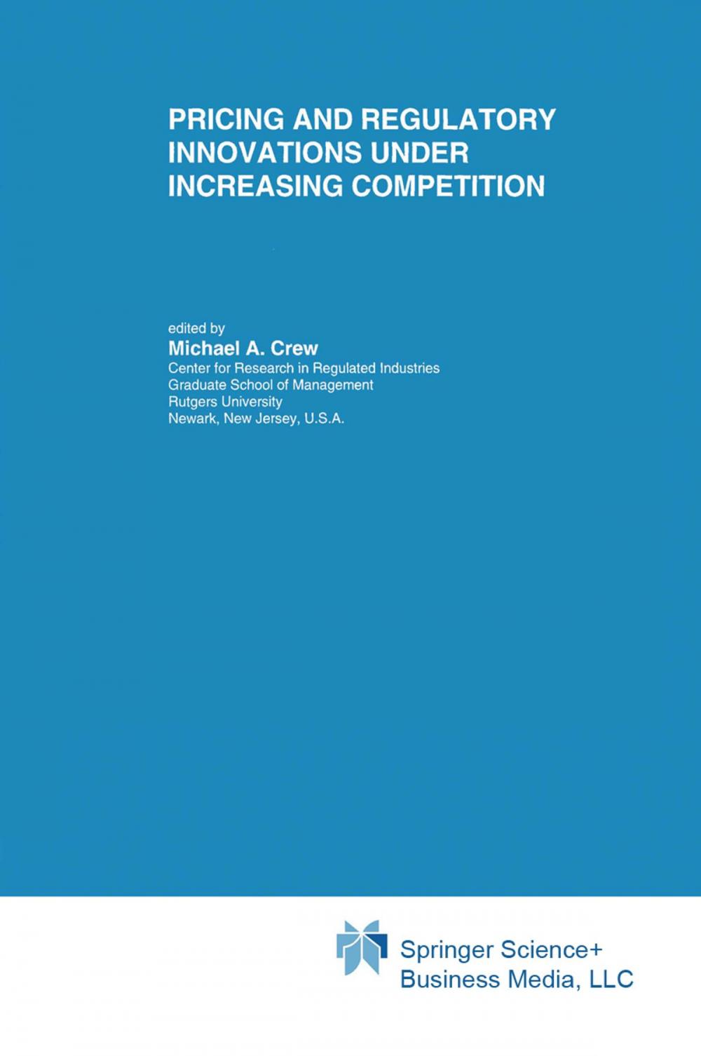 Big bigCover of Pricing and Regulatory Innovations Under Increasing Competition