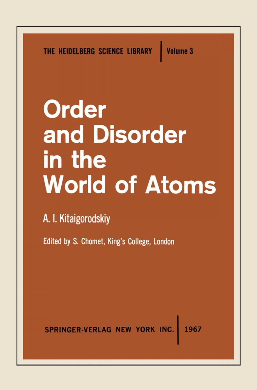 Big bigCover of Order and Disorder in the World of Atoms