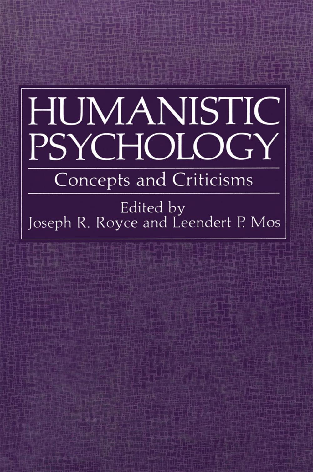 Big bigCover of Humanistic Psychology