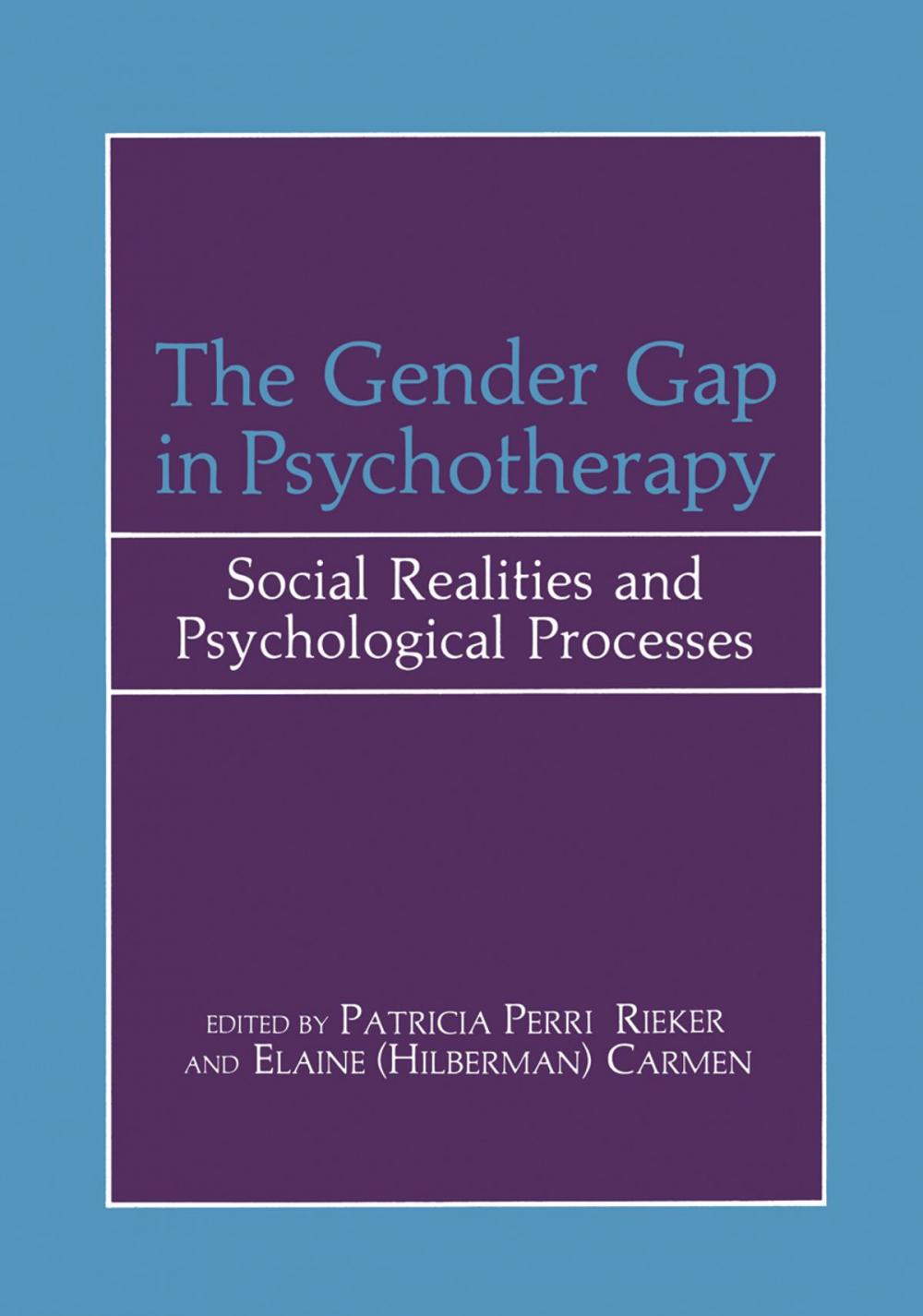 Big bigCover of The Gender Gap in Psychotherapy