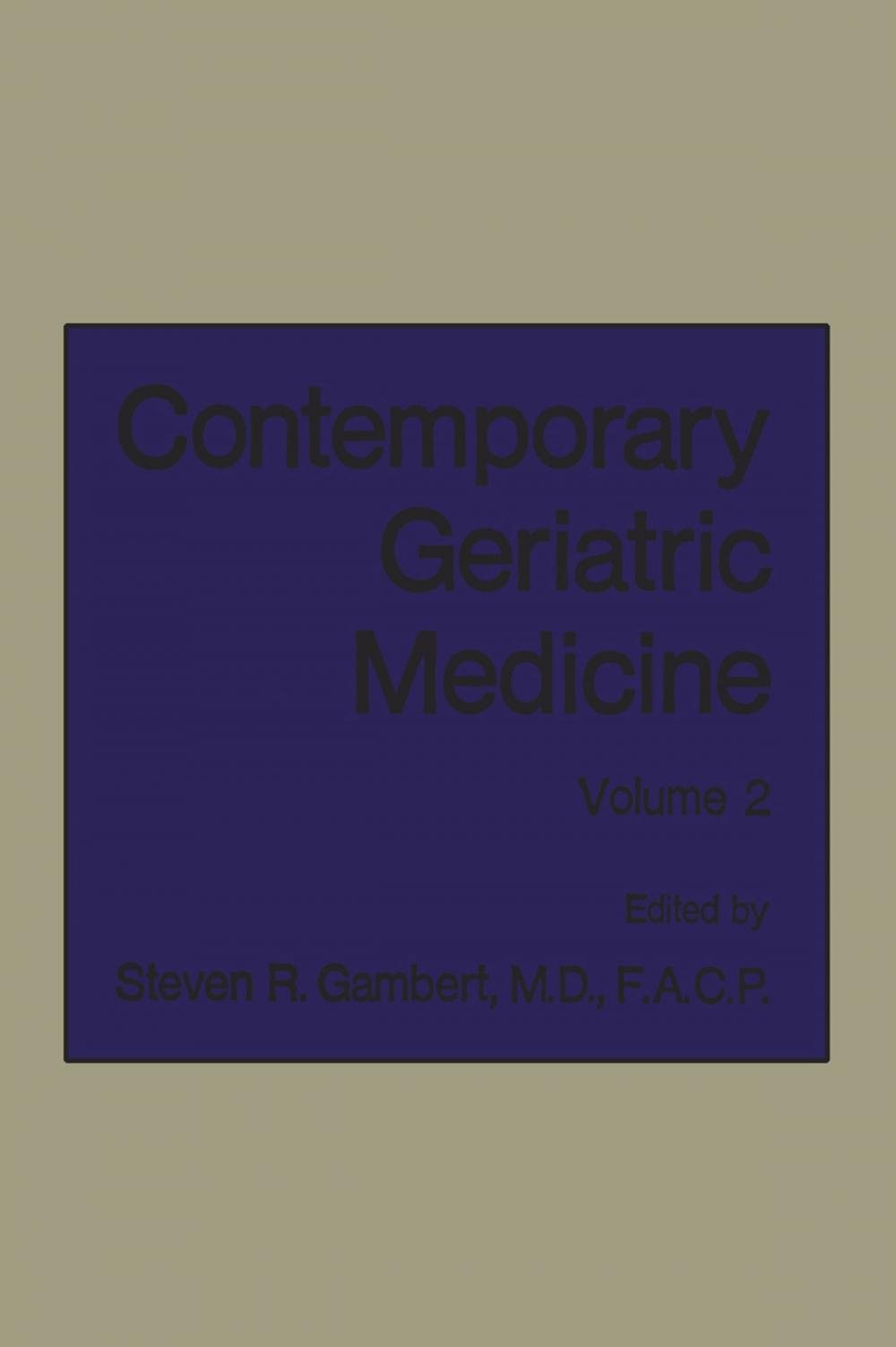 Big bigCover of Contemporary Geriatric Medicine