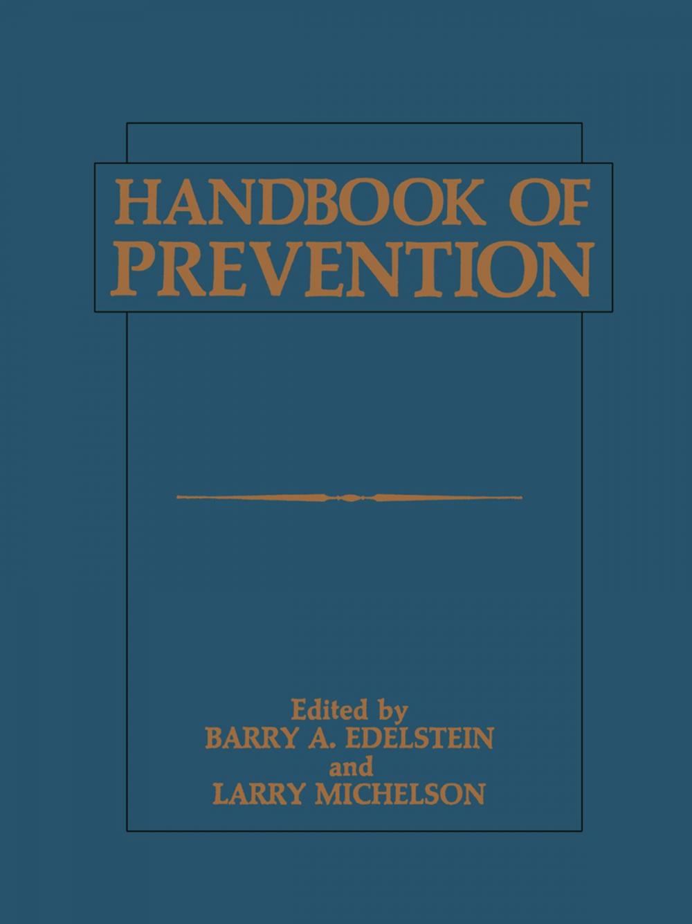 Big bigCover of Handbook of Prevention