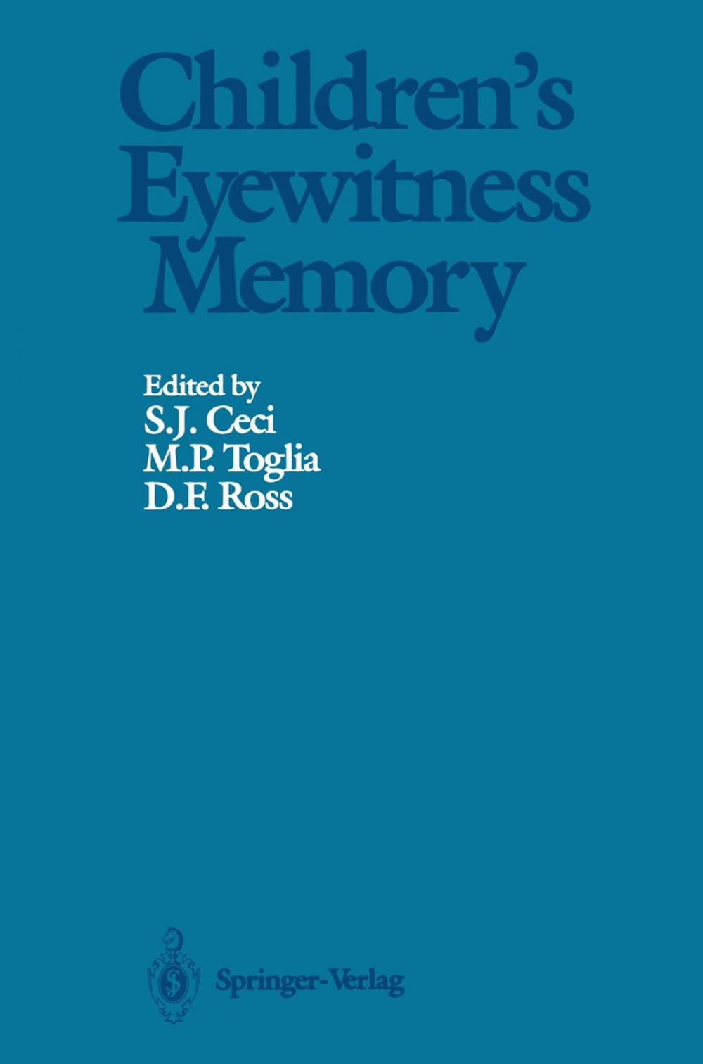 Big bigCover of Children’s Eyewitness Memory