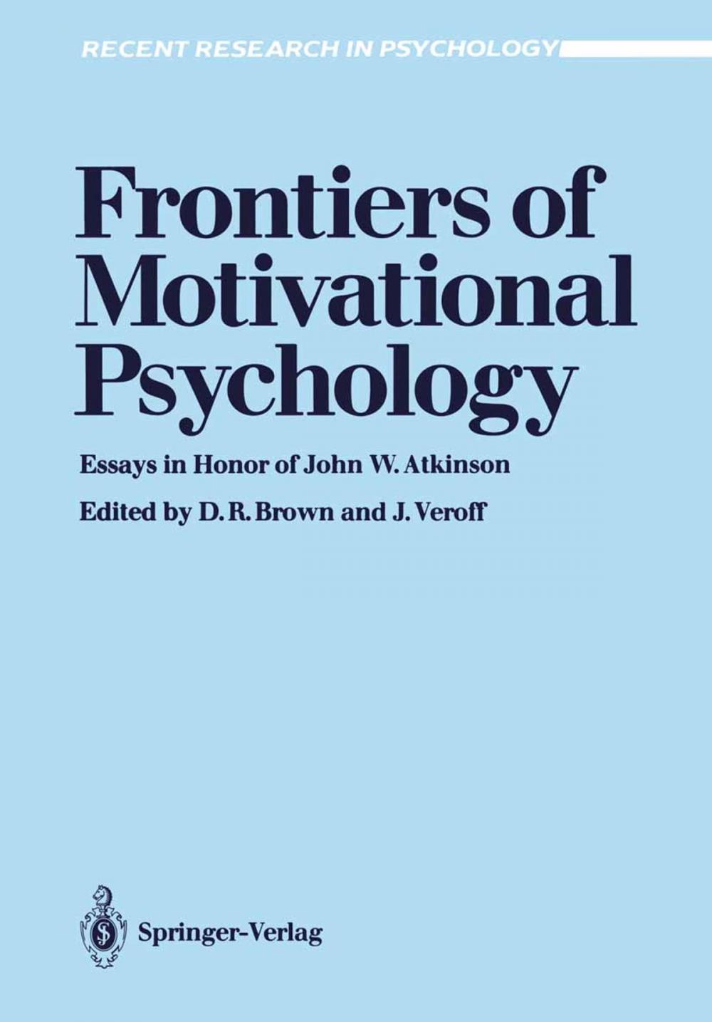 Big bigCover of Frontiers of Motivational Psychology