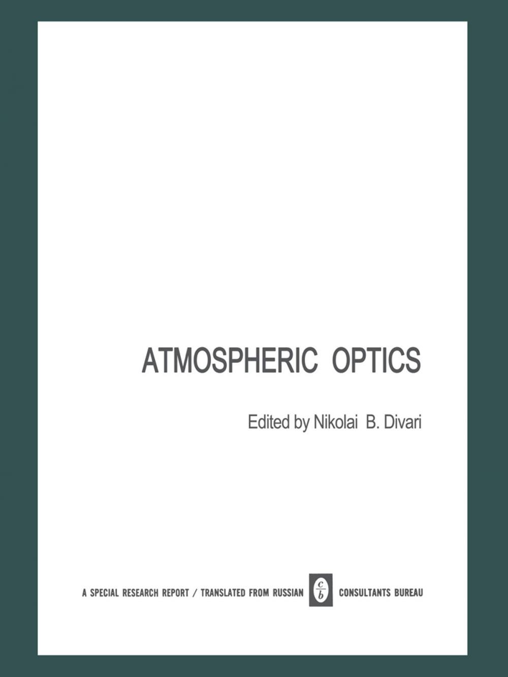 Big bigCover of Atmospheric Optics