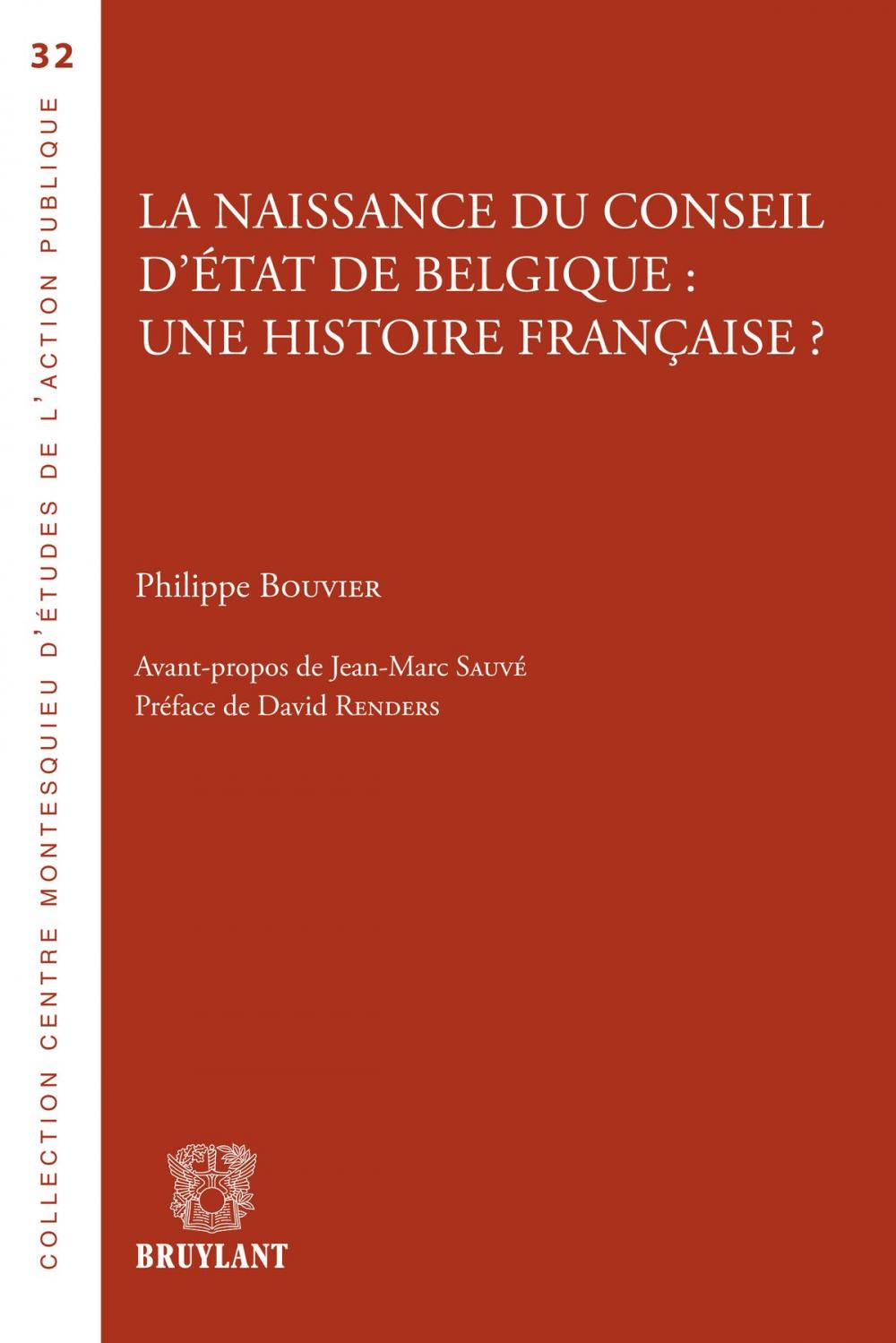 Big bigCover of La naissance du Conseil d'État de Belgique : une histoire française ?