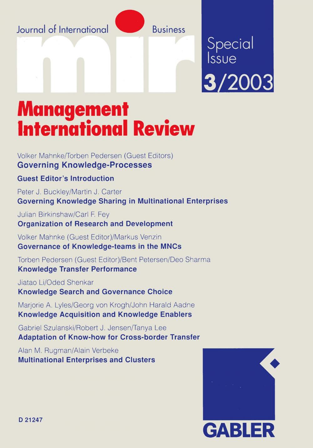 Big bigCover of Governing Knowledge-Processes