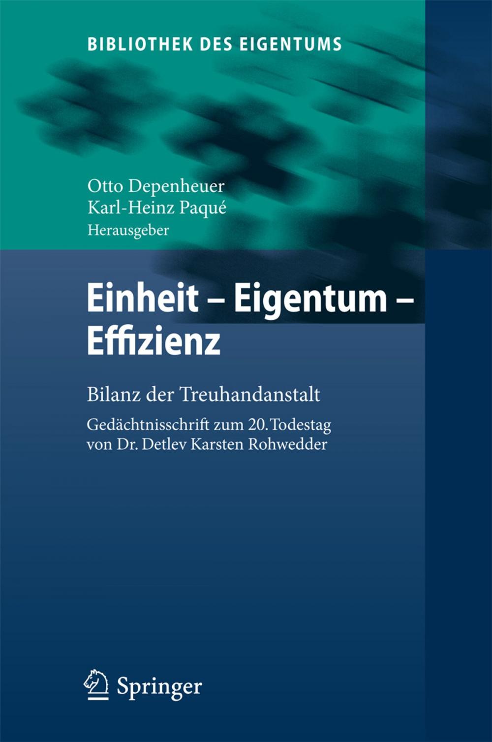 Big bigCover of Einheit - Eigentum - Effizienz