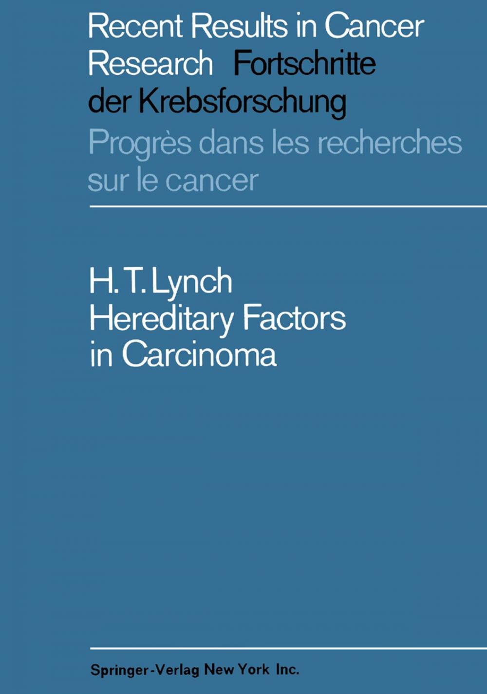 Big bigCover of Hereditary Factors in Carcinoma