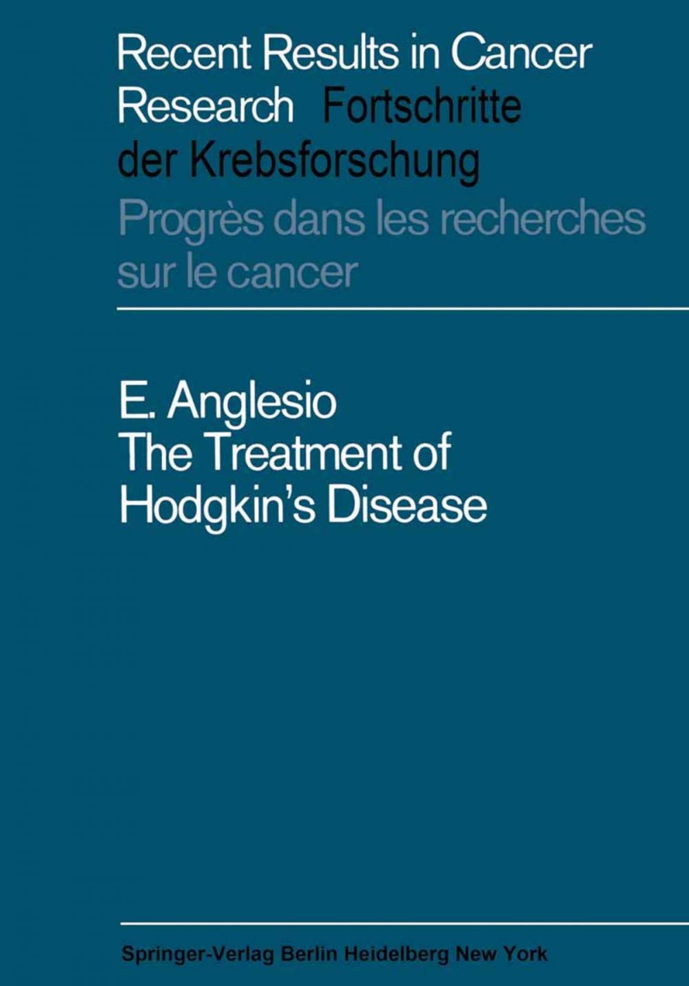 Big bigCover of The Treatment of Hodgkin’s Disease