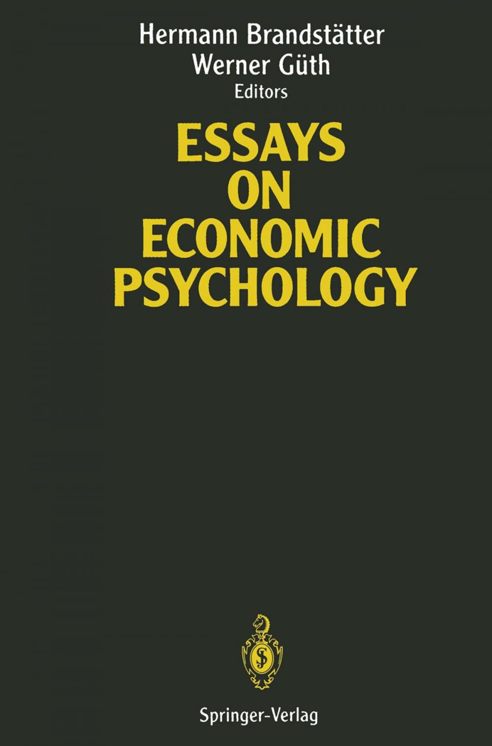 Big bigCover of Essays on Economic Psychology