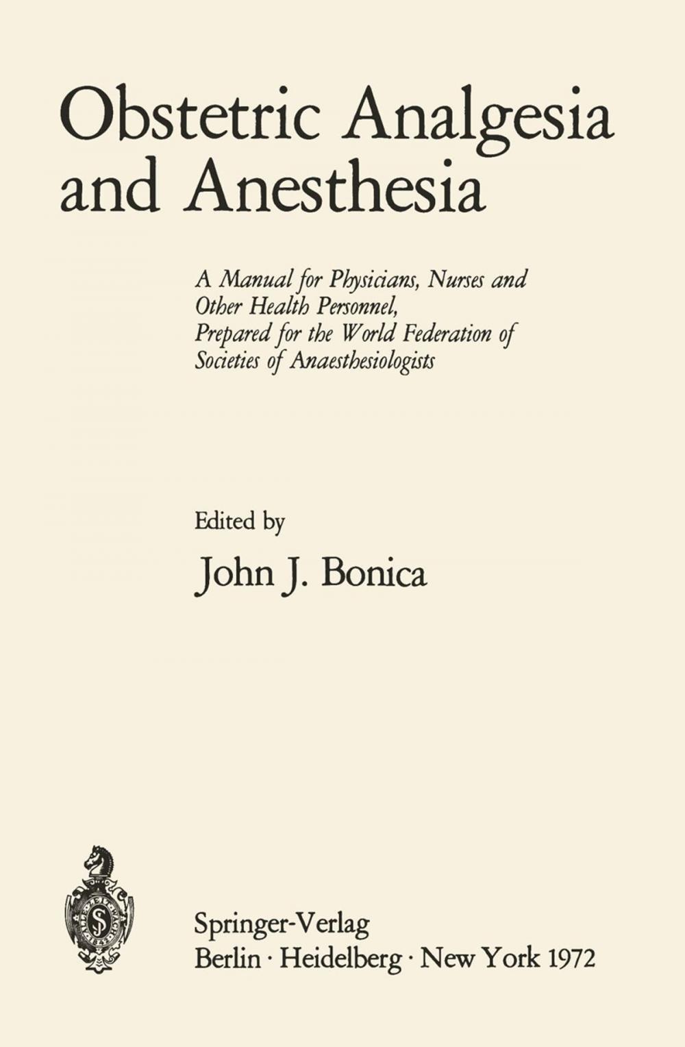 Big bigCover of Obstetric Analgesia and Anesthesia