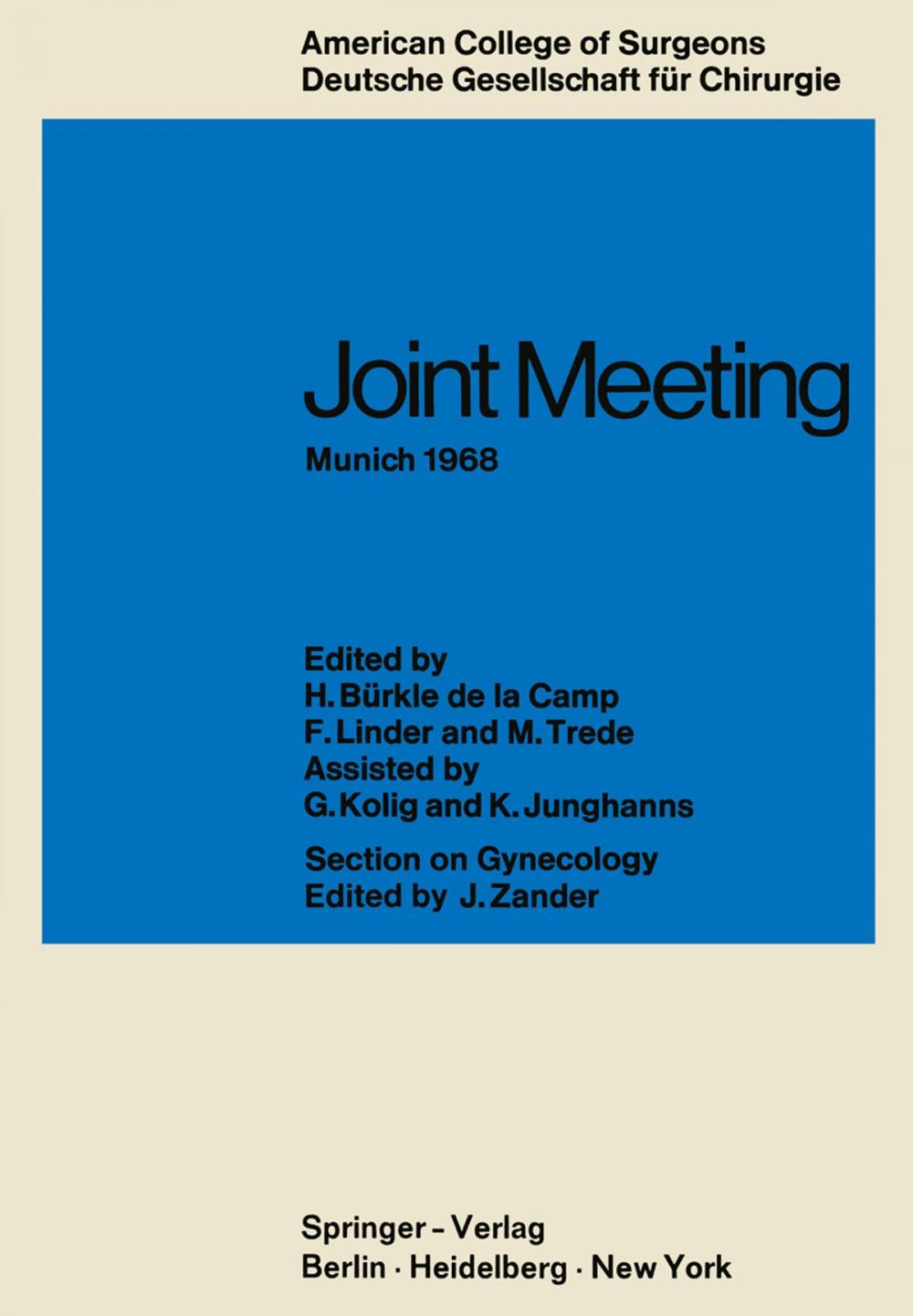 Big bigCover of Joint Meeting Munich 1968