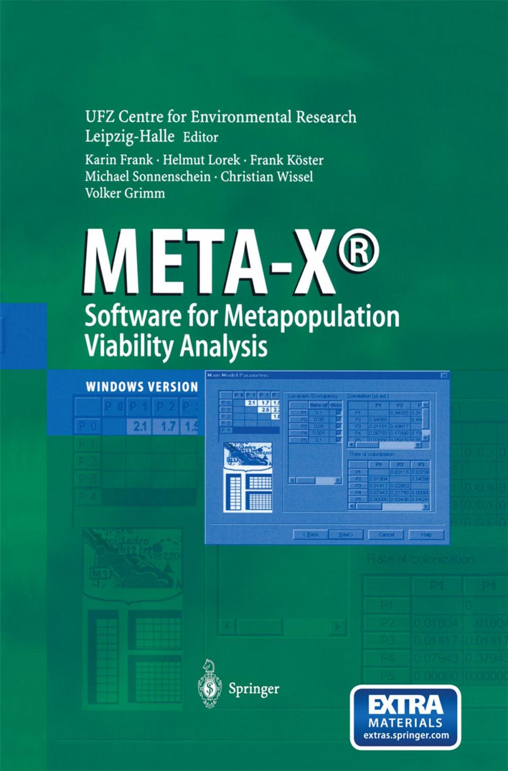 Big bigCover of META-X®-Software for Metapopulation Viability Analysis