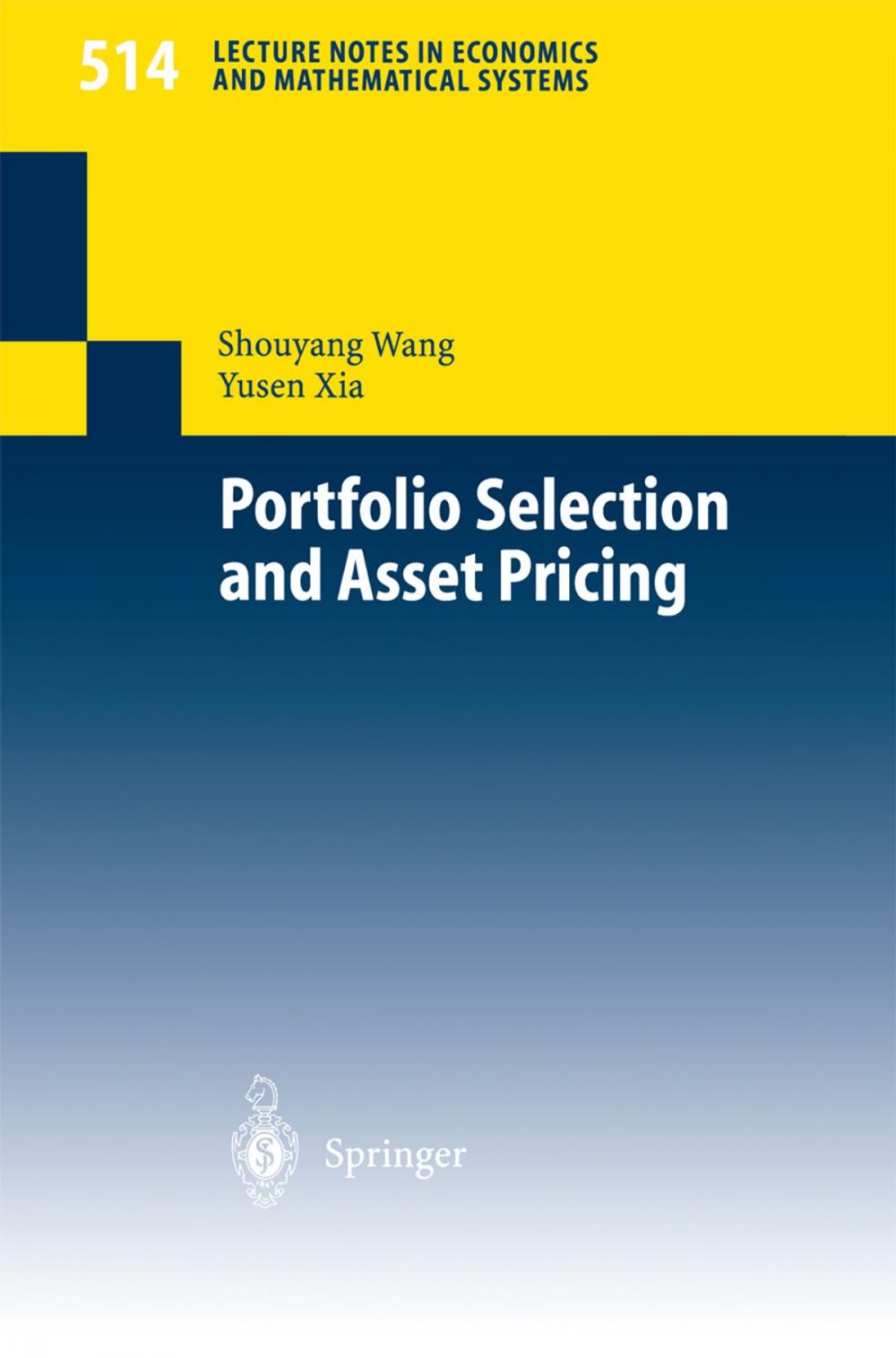 Big bigCover of Portfolio Selection and Asset Pricing