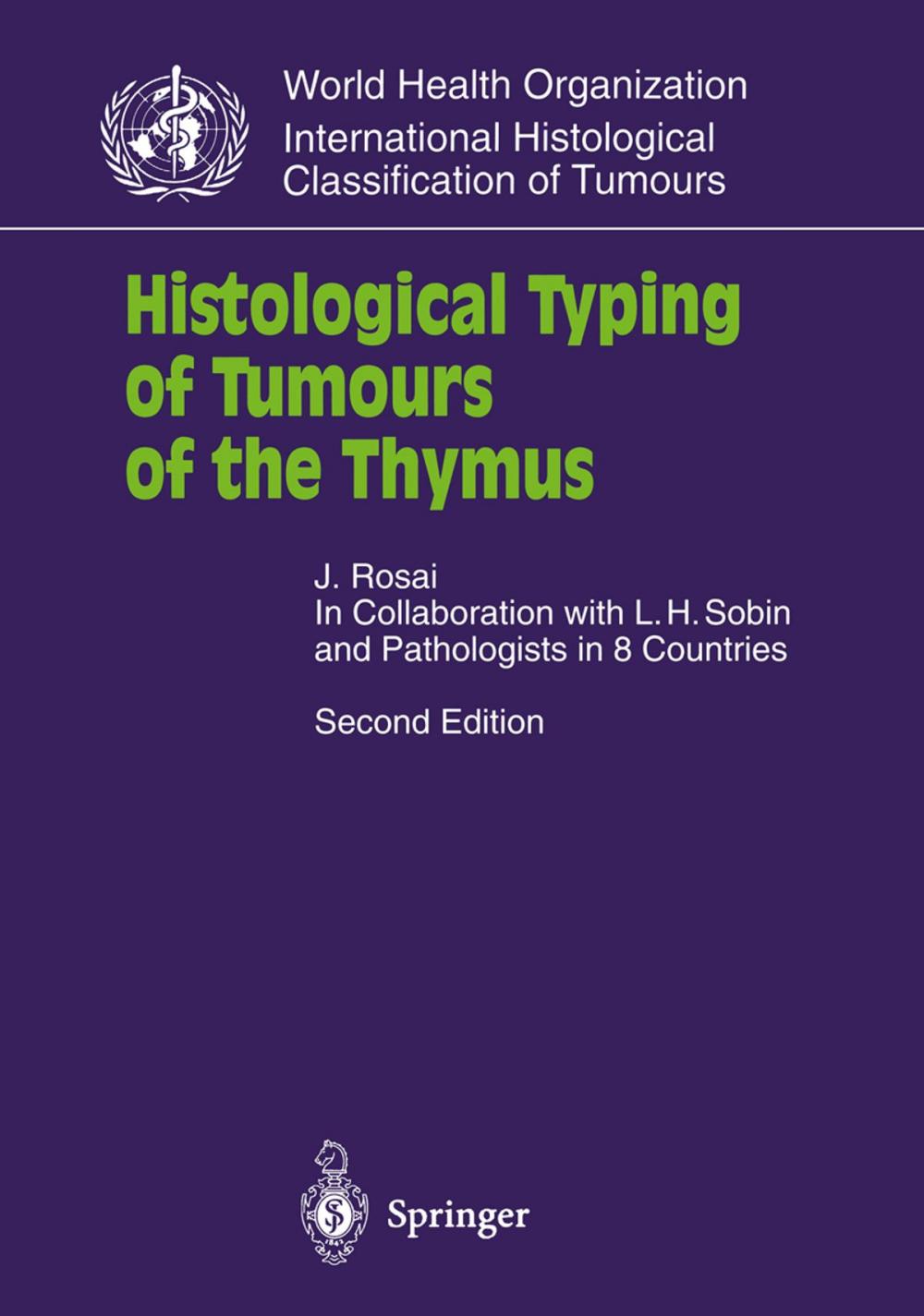 Big bigCover of Histological Typing of Tumours of the Thymus