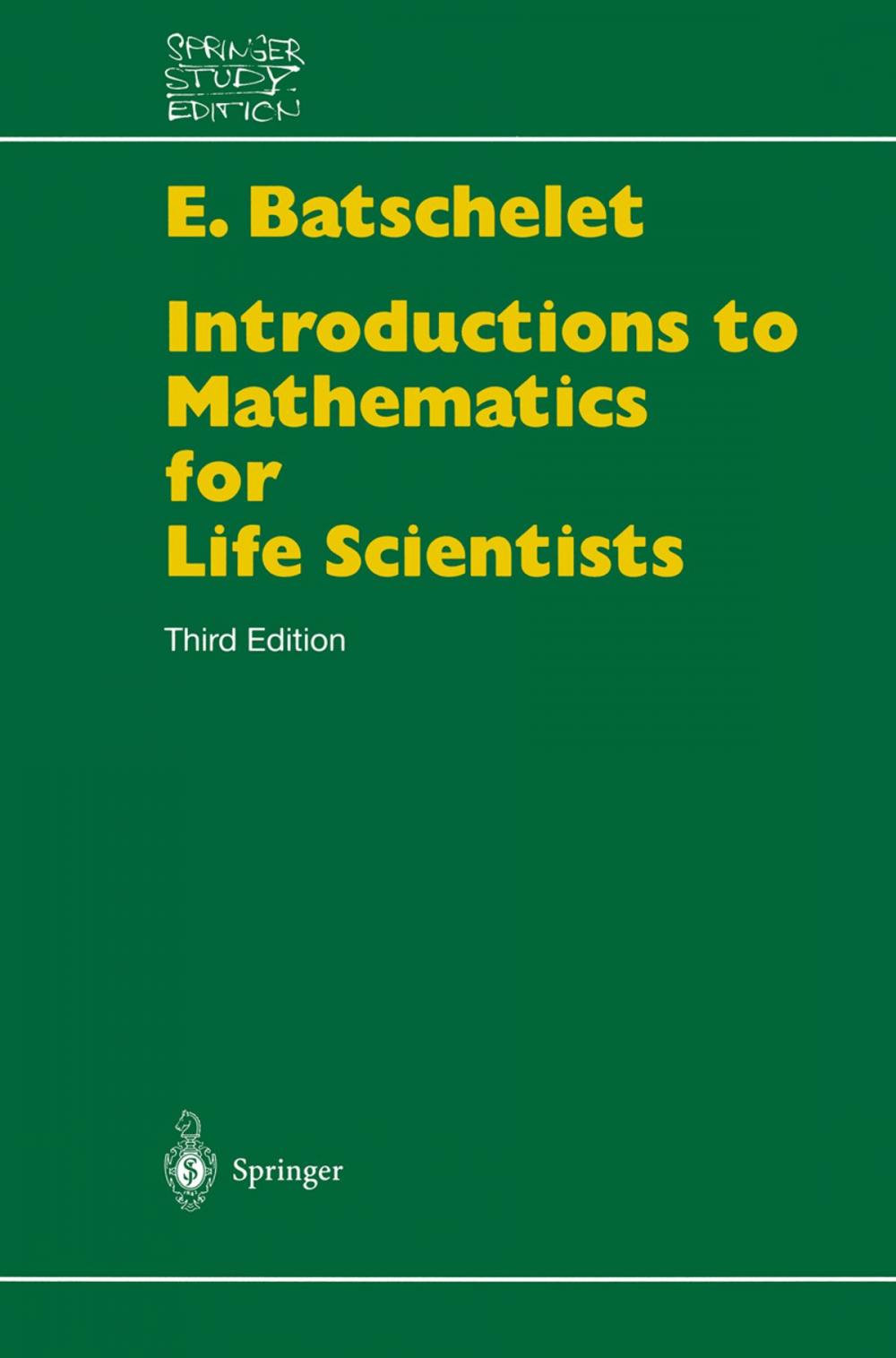 Big bigCover of Introduction to Mathematics for Life Scientists